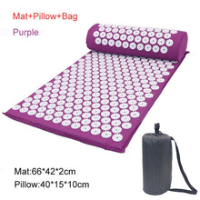 Load image into Gallery viewer, Needle Acupressure, Massage and Yoga Mat and Pillow Cushion Set for Anti-Stress and Pain Relief
