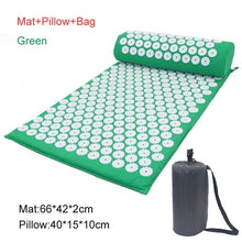 Load image into Gallery viewer, Needle Acupressure, Massage and Yoga Mat and Pillow Cushion Set for Anti-Stress and Pain Relief
